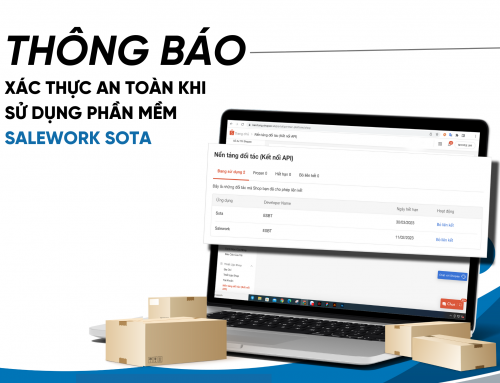 Thông báo xác thực an toàn khi sử dụng phần mềm Sota Shopee