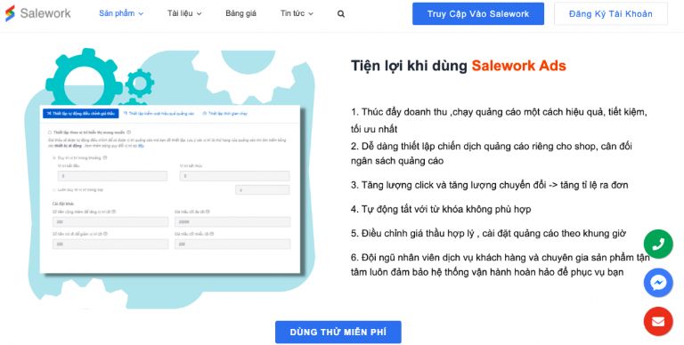 Salework Ads là công cụ hỗ trợ việc chạy quảng cáo Shopee được dễ dàng.