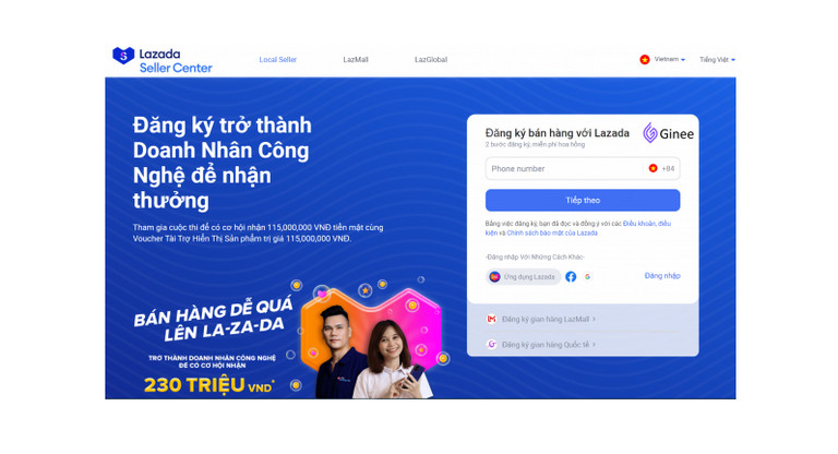 Chi tiết 4 bước tạo tài khoản bán hàng Lazada