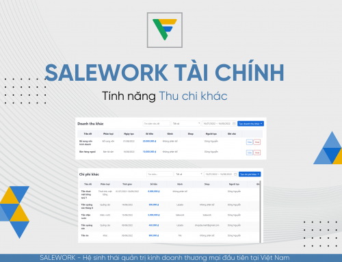 Hướng dẫn sử dụng tính năng thu chi khác tại Salework Tài chính