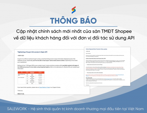 [Thông báo] Cập nhật chính sách mới nhất của sàn TMĐT Shopee về dữ liệu khách hàng