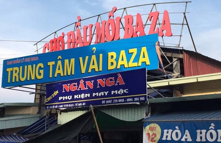 Chợ đầu mối Baza trong chợ Ninh Hiệp