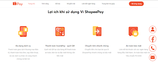 Lợi ích khi sử dụng ví shopee pay.