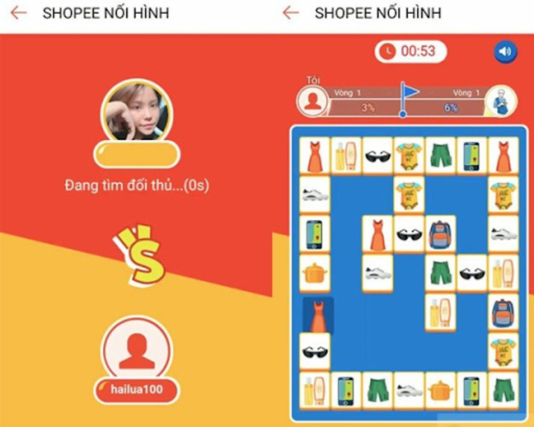 Game nối hình trên Shopee