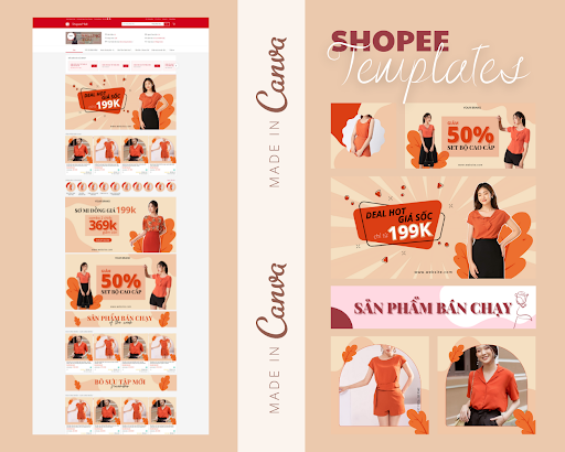 Tính năng trang trí trên Shopee cho phép người bán tạo ấn tượng riêng cho shop của mình