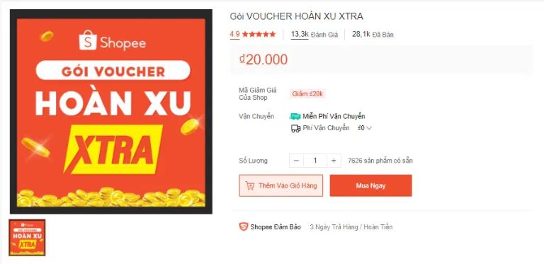 Hoàn xu xtra shopee là gì