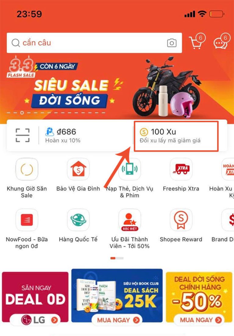 cách chuyển xu Shopee