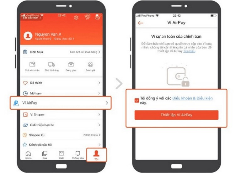 Cách liên kết AirPay với Shopee khi đã có tài khoản Airpay