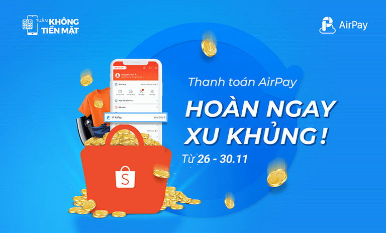 AirPay thiết lập rất nhiều ưu đãi trên Shopee