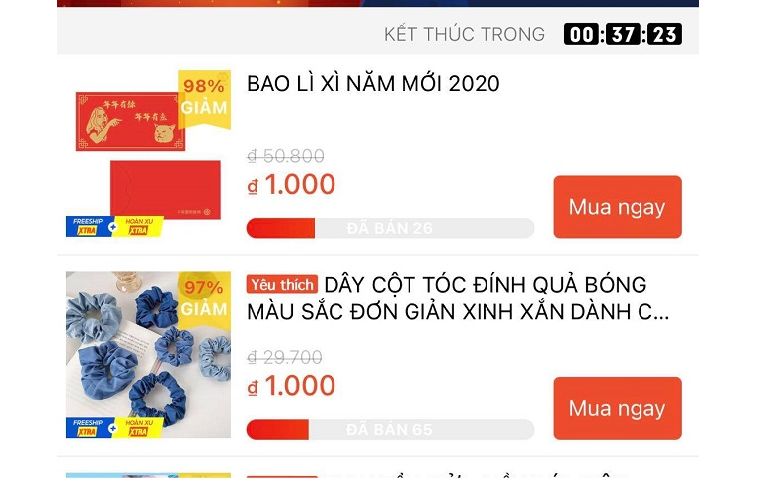 Cách săn hàng 1k trên shopee