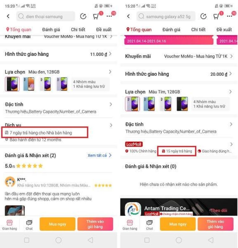 cách trả hàng Lazada 