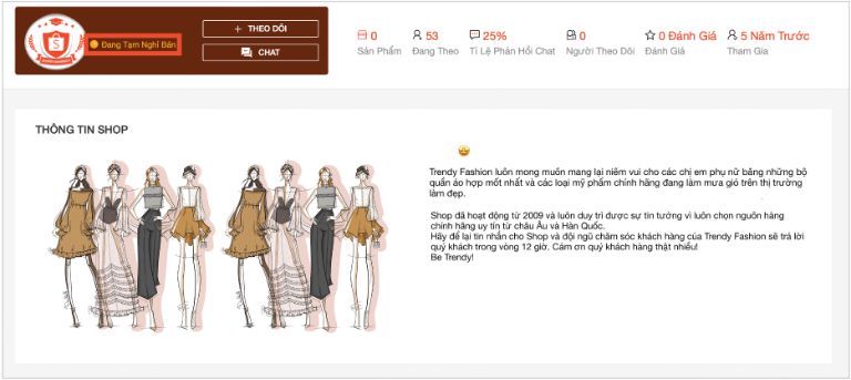 Chế độ tạm nghỉ Shopee