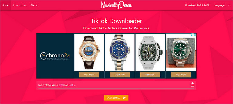 Chuyển nhạc TikTok sang MP3 với MusicallyDown