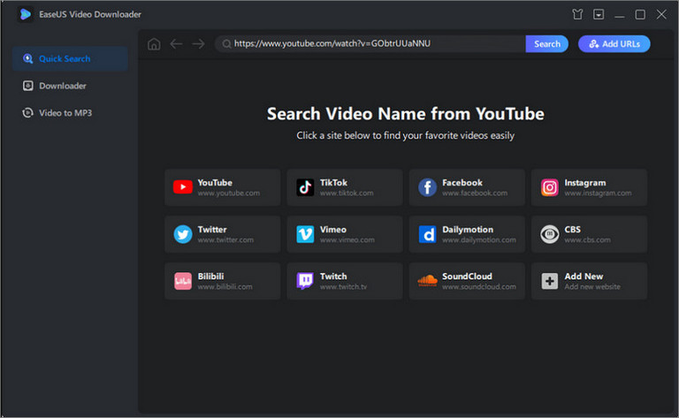 Chuyển nhạc TikTok sang MP3 với EaseUS Video Downloader