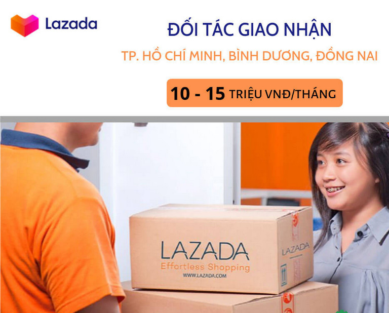 Mức thu nhập khi đăng ký giao hàng Lazada khá hấp dẫn