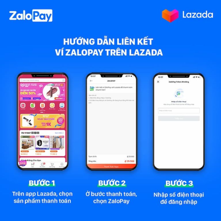  liên kết Zalopay với lazada