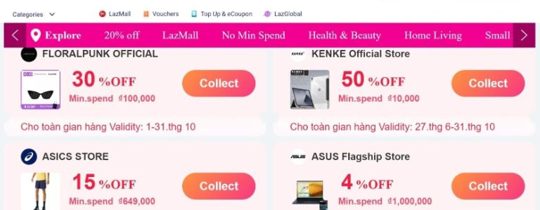 Săn mã giảm giá Lazada 