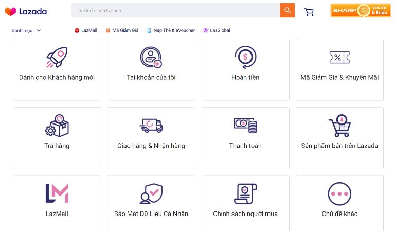 Số tổng đài lazada