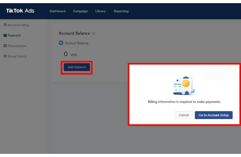 Cách thanh toán quảng cáo TikTok