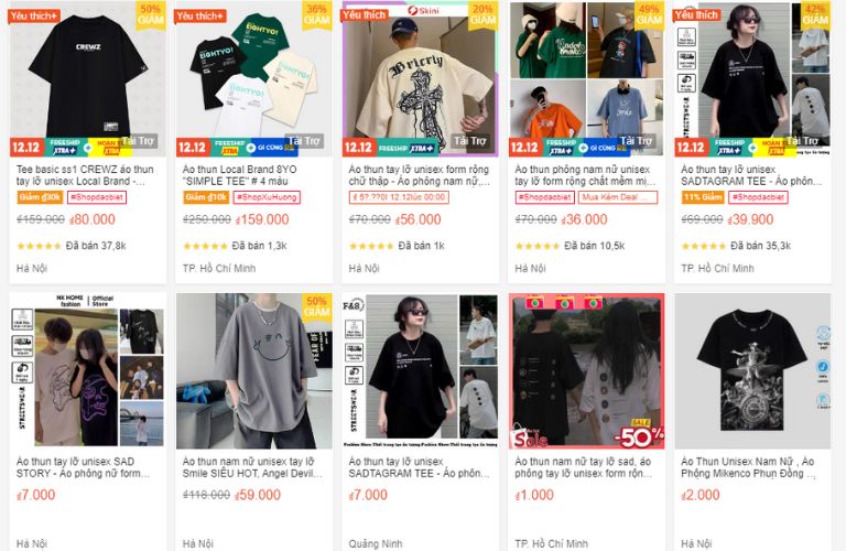 Mặt hàng bán chạy trên Shopee