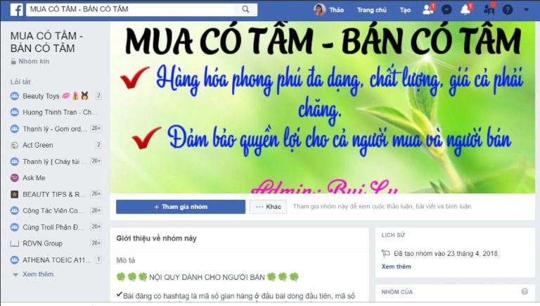 bán hàng trên Facebook cá nhân