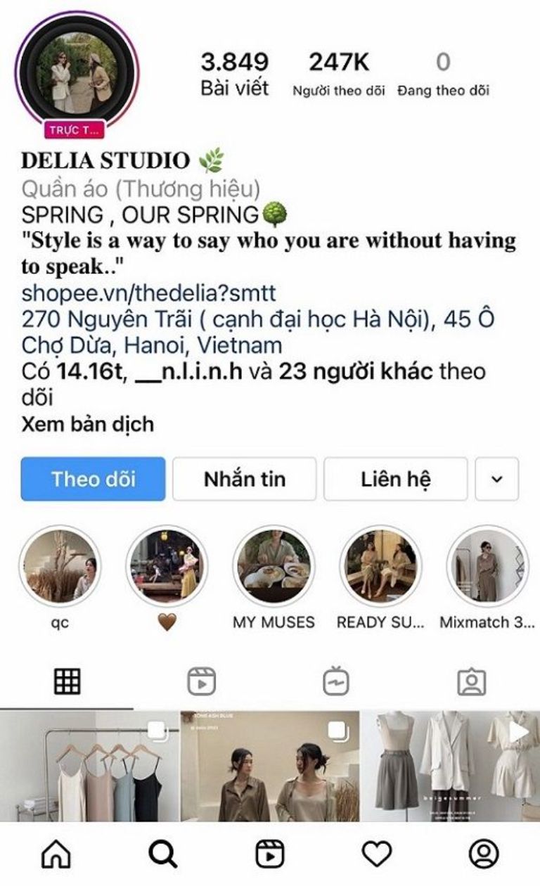 bán hàng trên Instagram