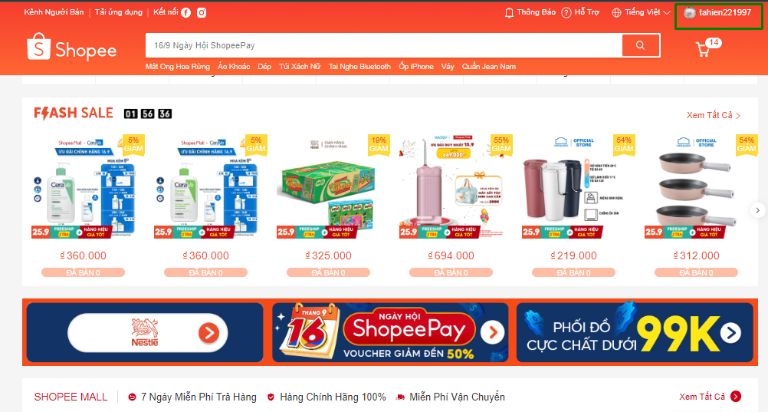 Cách đổi tên shop trên Shopee