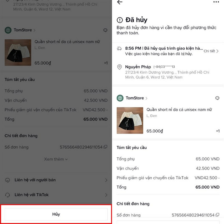 Chi tiết cách hủy đơn hàng trên TikTok khi chờ vận chuyển