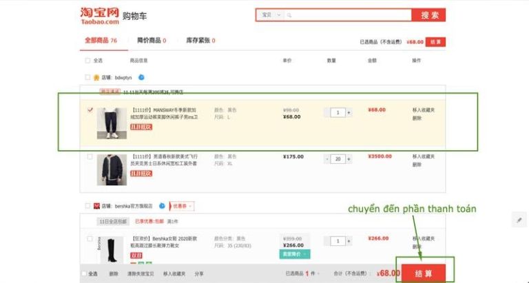 cách order hàng nội địa Trung
