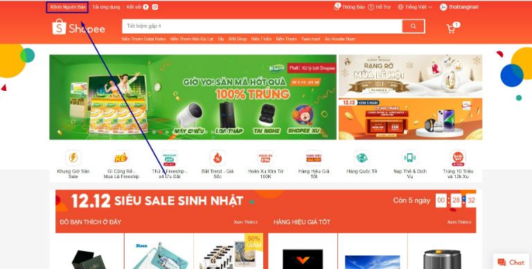 Cách tạo page bán hàng trên shopee