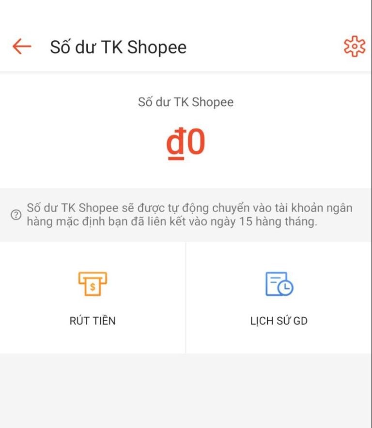 chuyển tiền từ ví Shopee sang tài khoản ngân hàng