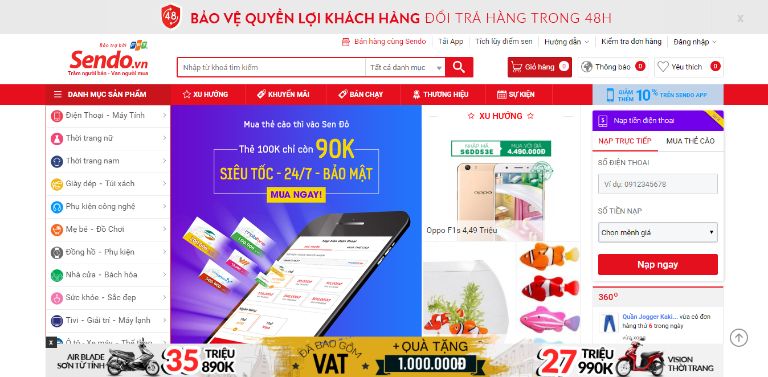 đăng ký bán hàng trên Sendo