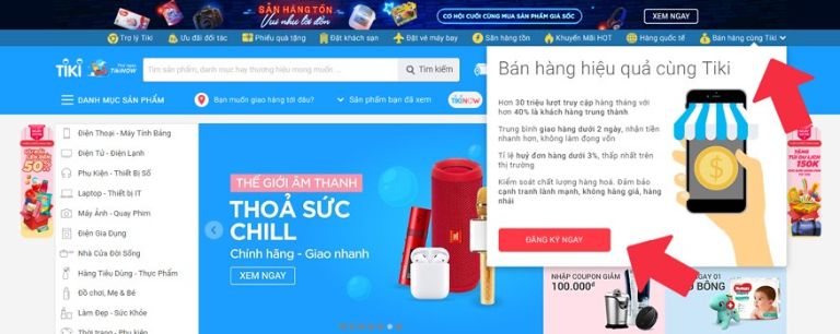 Hướng dẫn bán hàng trên Tiki 