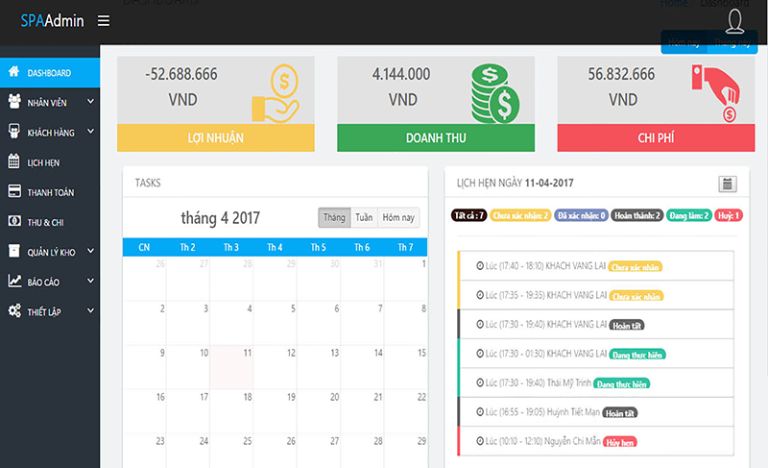 phần mềm quản lý spa