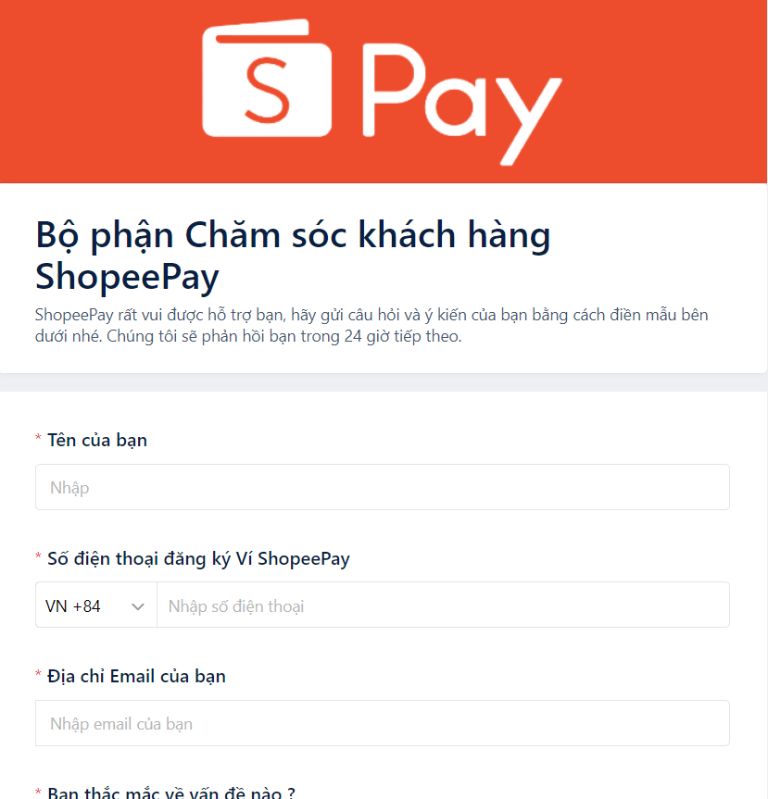 tài khoản Shopee Pay bị khoá