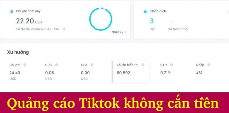 Quảng cáo TikTok không cắn tiền