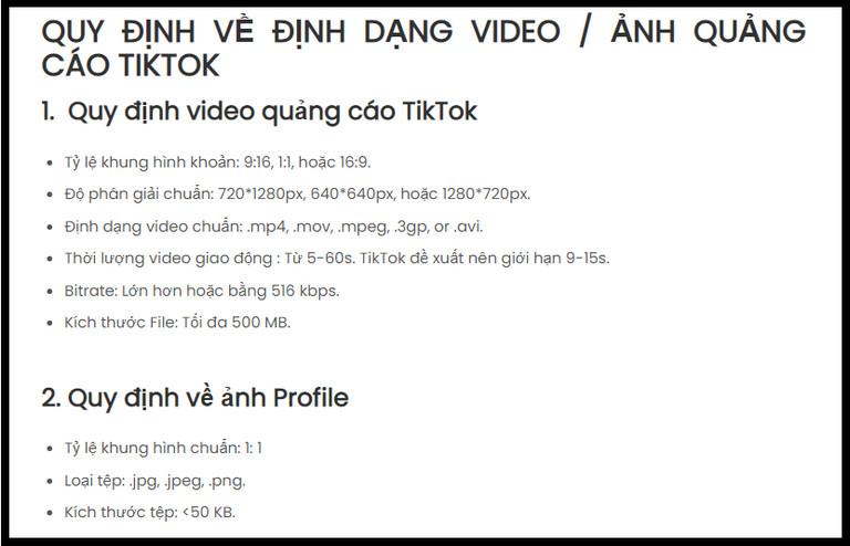 Bạn hãy chú ý đến các tiêu chuẩn nội dung khi quảng cáo TikTok