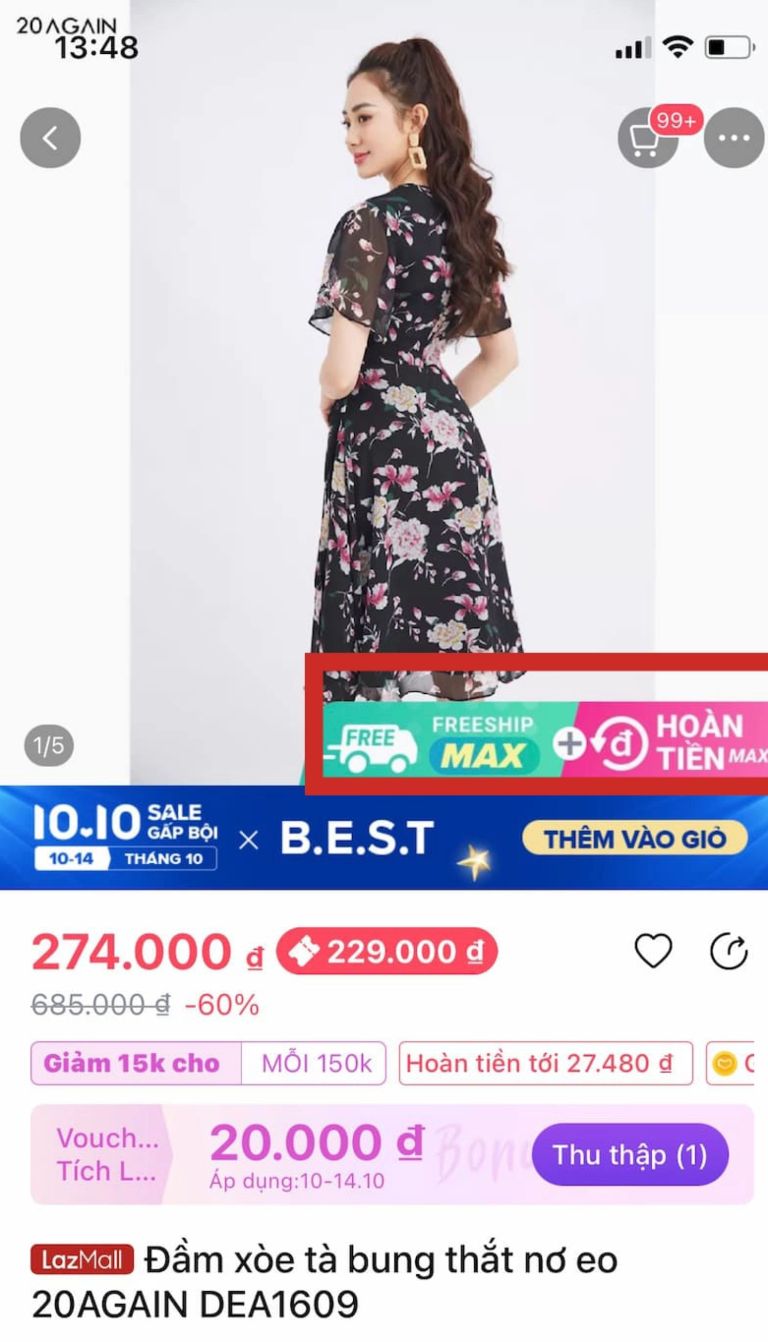 Hoàn tiền Lazada