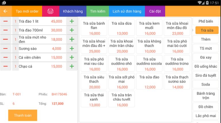 phần mềm quản lý quán nhậu