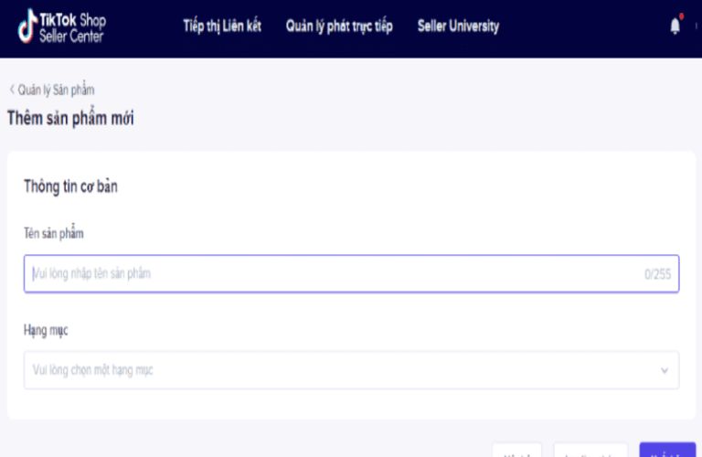 Cách đăng sản phẩm lên TikTok shop