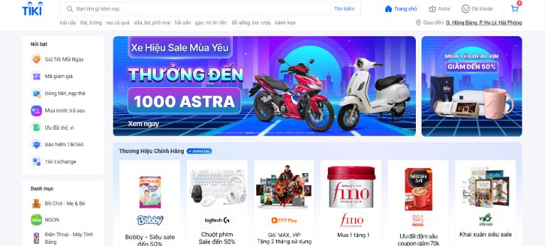 đăng nhập Tiki bán hàng