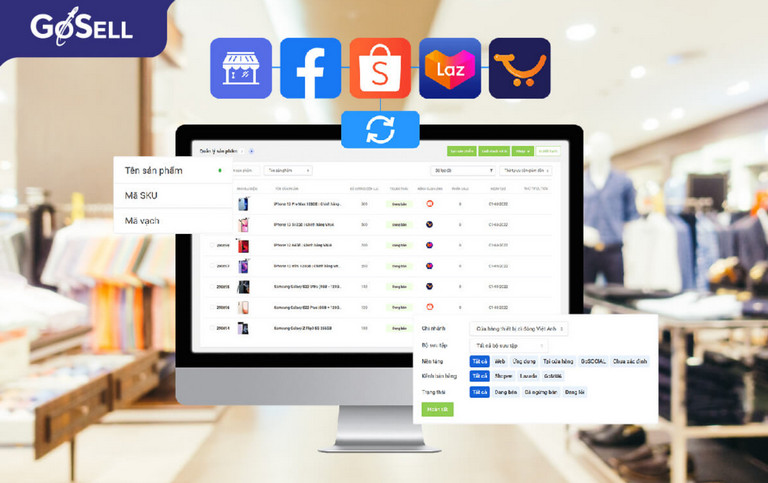 Phần mềm bán hàng Shopee Gosell