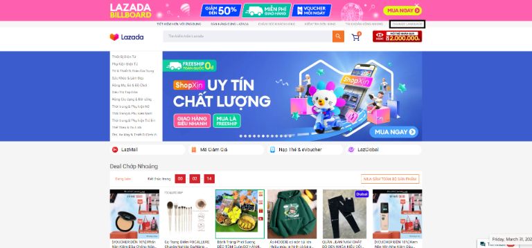 thay đổi ngôn ngữ trên Lazada